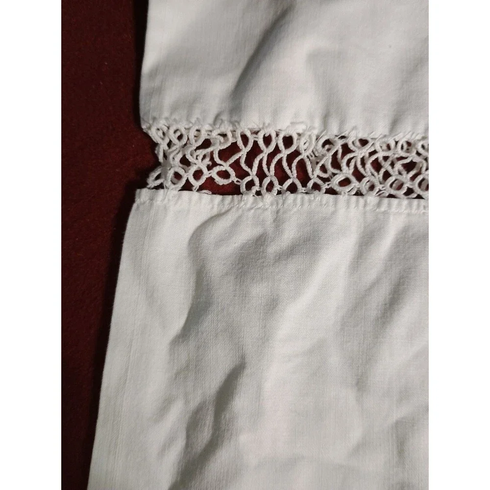 9 Vintage Pillowcases Crochet All White Cotton Craft Cutter